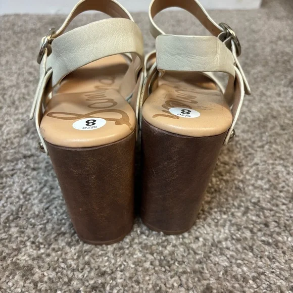 Sam Edelman Josefine Leather Clog Sandal Ivory size 8 - Picture 9 of 10